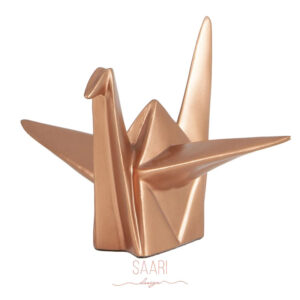 Passaro origami cobre