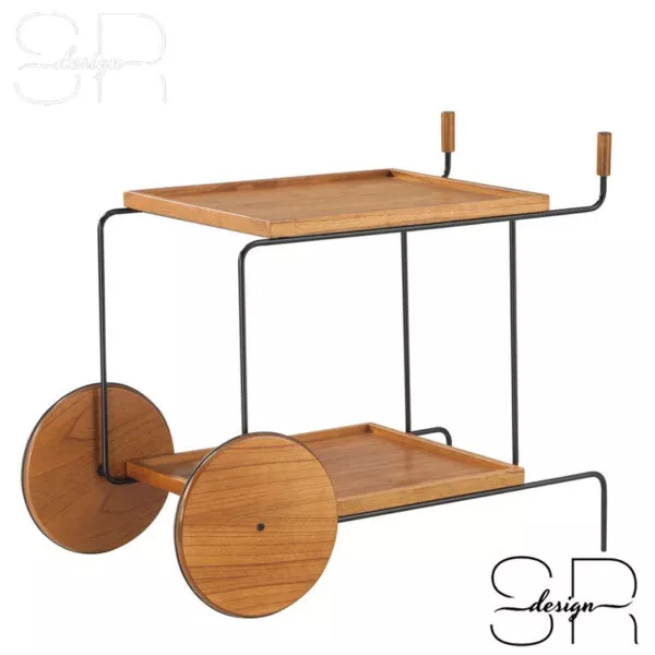 carro bar minimal amendoa /preto